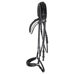 SD Duke de Niro Rolled dropnose bridle. Black.