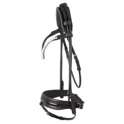 SD Zhivago Rolled bridle. Black/Black/PT.