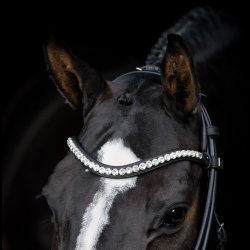 SD Duke de Niro II Rolled Bridle. Black/Black. 