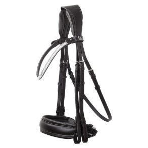 SD Solea double bridle. Black/Black. XFULL.