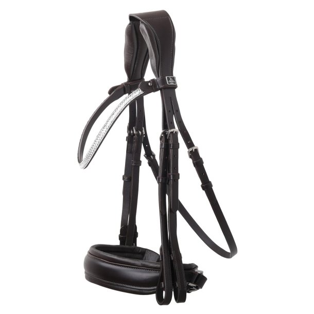 SD Solea double bridle. Brown/Brown.
