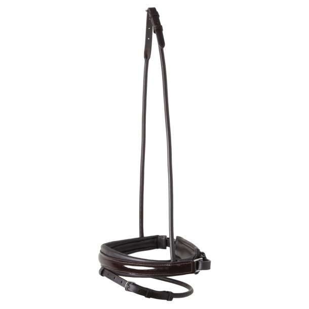 SD Noseband for rolled Bridle. Brown/Brown/Patent.