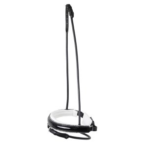 SD Noseband for rolled Bridle with tiny crystal rocks. Black/White.