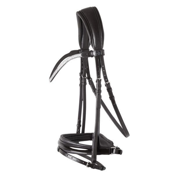SD Gracieux bridle. Black/Black/PT.