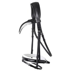 SD Gracieux bridle. Black/White/PT.
