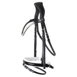 SD Romanov bridle. Black/White/PT. 
