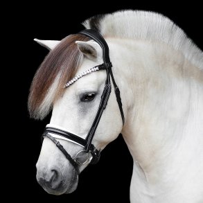 SD Romanov bridle. Black/White/PT. 