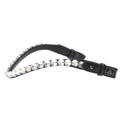 SD Velaggio Browband. Black/Crystal.