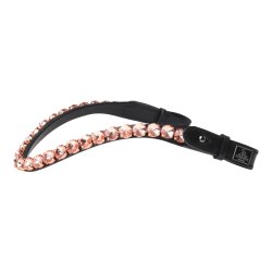 SD Velaggio Browband. Black/Rose Gold.