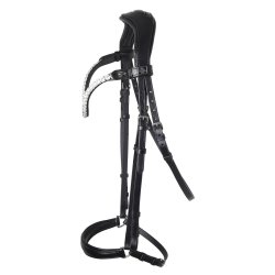 SD L nique dropnose bridle. Black/Black.