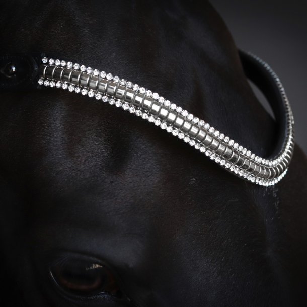 SD Crelido Browband. Black/Silver.