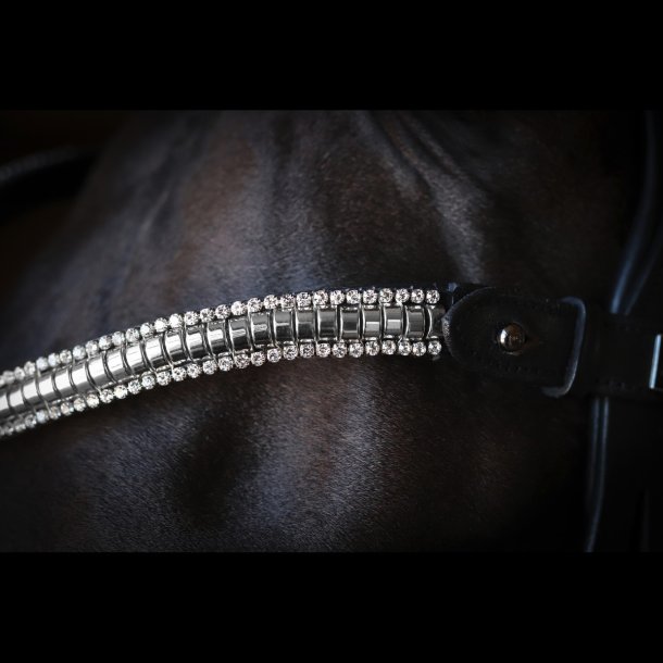 SD Crelido Browband. Black/Silver.