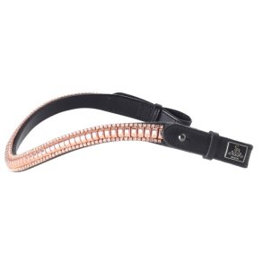 SD Crelido browband. Black/Rose Gold.
