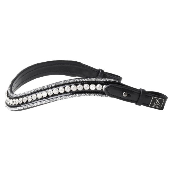 SD Diamond Extreme Browband. Black/Crystal.