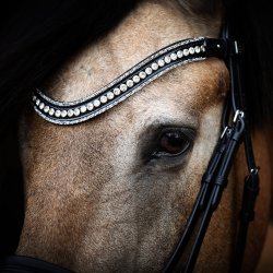 SD Diamond Extreme Browband. Black/Crystal.