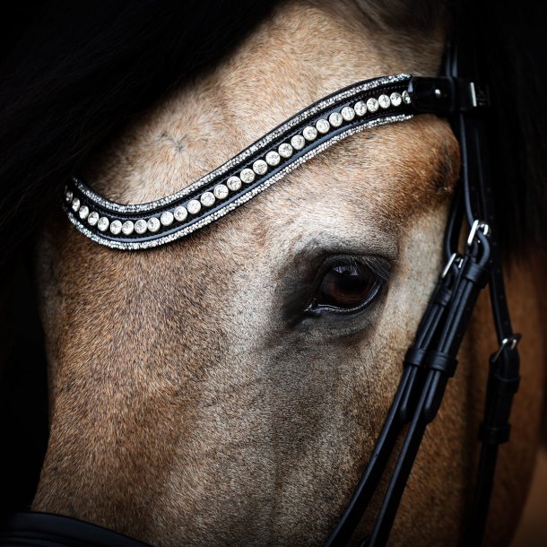 SD Diamond Extreme Browband. Black/Crystal.