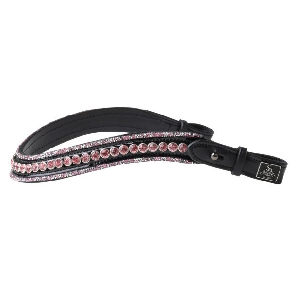 SD Diamond Extreme Browband. Black/Rose.