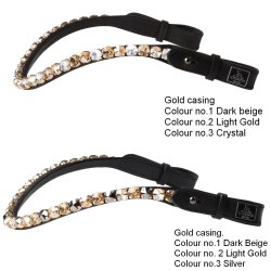 SD Bespoke Browband. 3 optional colours of 10mm crystals.