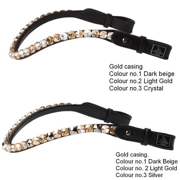 SD Bespoke Browband. 3 optional colours of 10mm crystals.