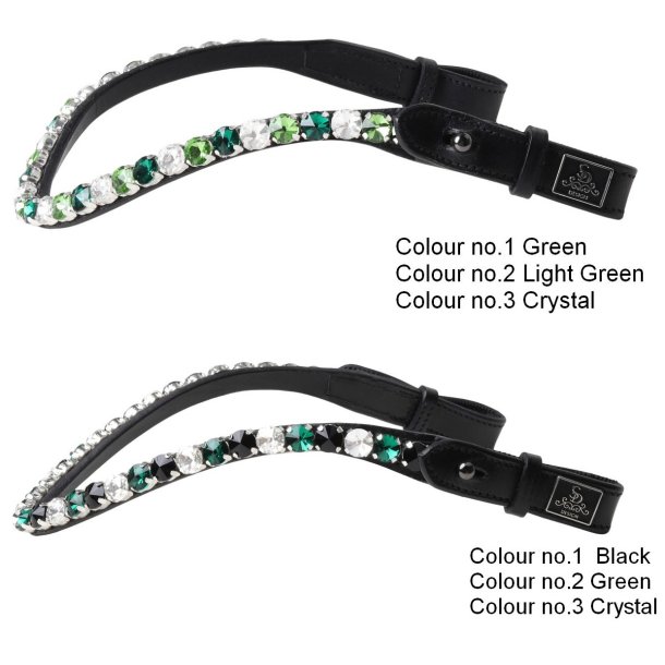 SD Bespoke Browband. 3 optional colours of 10mm crystals.