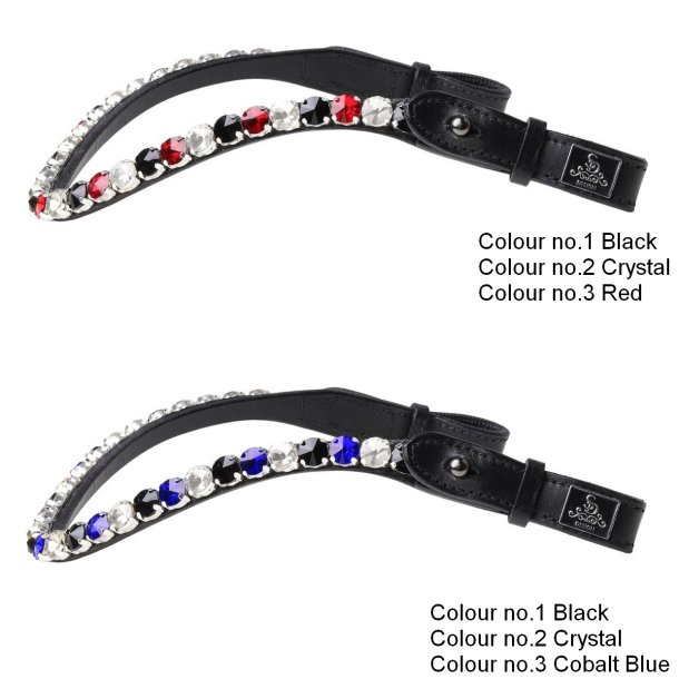 SD Bespoke Browband. 3 optional colours of 10mm crystals.