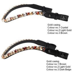 SD Bespoke Browband. 3 optional colours of 10mm crystals.