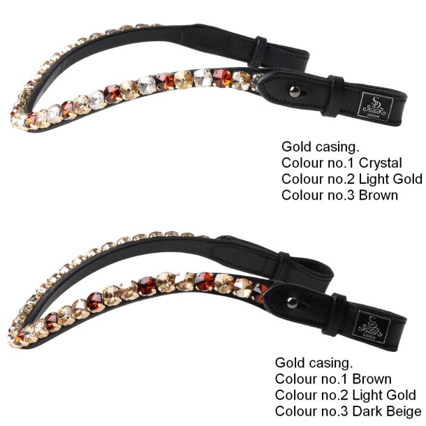 SD Bespoke Browband. 3 optional colours of 10mm crystals.