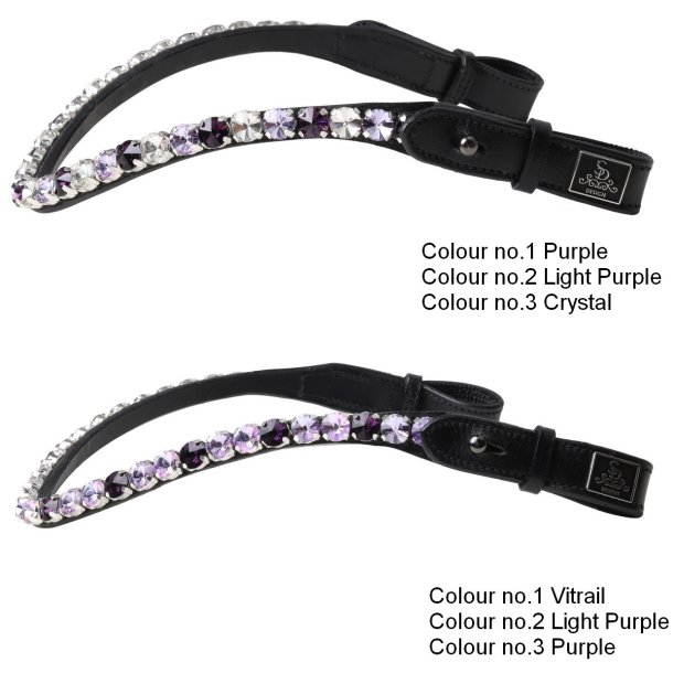 SD Bespoke Browband. 3 optional colours of 10mm crystals.