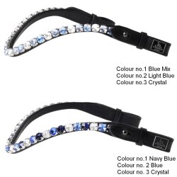 SD Bespoke Browband. 3 optional colours of 10mm crystals.