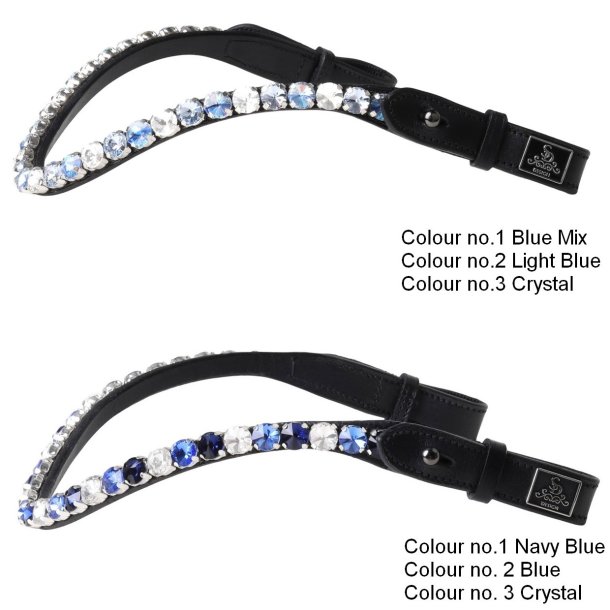 SD Bespoke Browband. 3 optional colours of 10mm crystals.