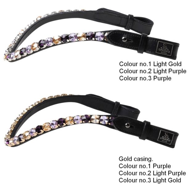 SD Bespoke Browband. 3 optional colours of 10mm crystals.