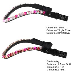 SD Bespoke Browband. 3 optional colours of 10mm crystals.