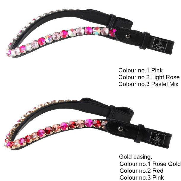 SD Bespoke Browband. 3 optional colours of 10mm crystals.