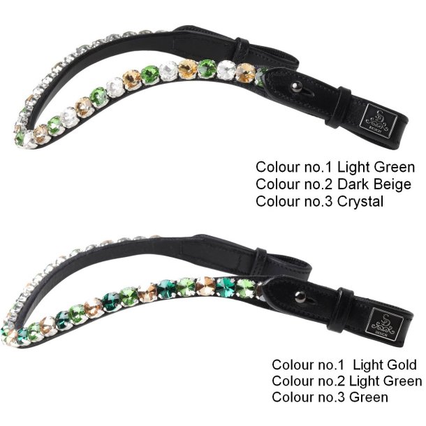 SD Bespoke Browband. 3 optional colours of 10mm crystals.