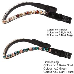SD Bespoke Browband. 3 optional colours of 10mm crystals.
