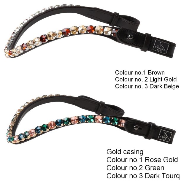 SD Bespoke Browband. 3 optional colours of 10mm crystals.