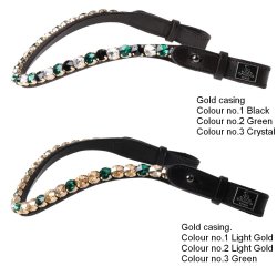 SD Bespoke Browband. 3 optional colours of 10mm crystals.