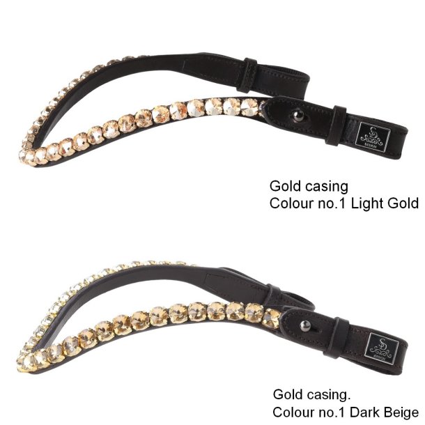 SD Bespoke Browband. 1 optional colour of 10mm Crystals.