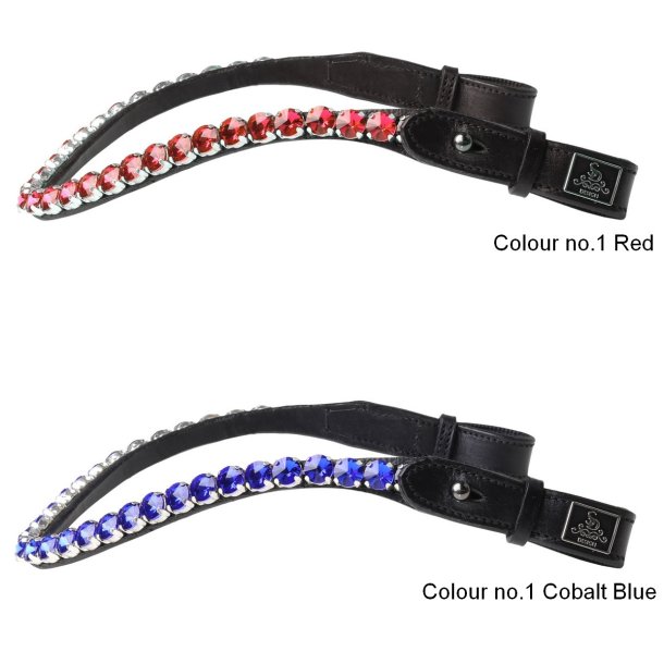 SD Bespoke Browband. 1 optional colour of 10mm Crystals.