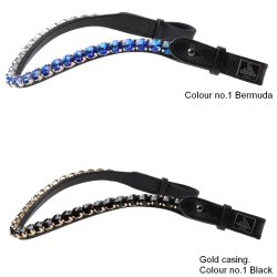 SD Bespoke Browband. 1 optional colour of 10mm Crystals.