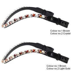SD Bespoke Browband. 2 optional colours of 10mm crystals.