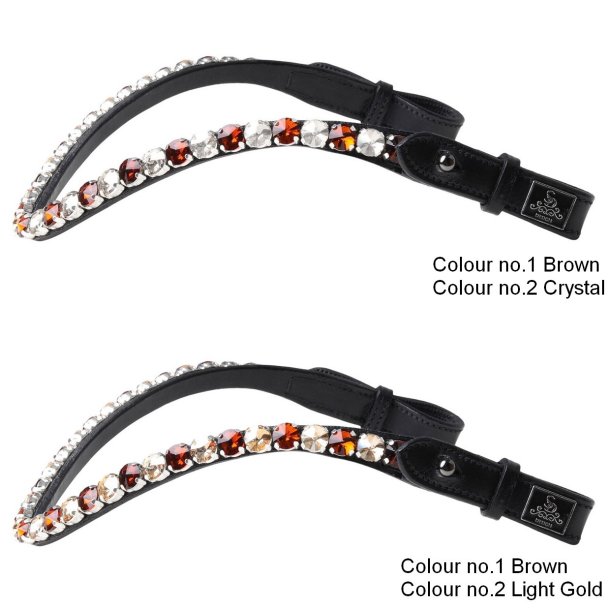SD Bespoke Browband. 2 optional colours of 10mm crystals.