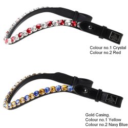 SD Bespoke Browband. 2 optional colours of 10mm crystals.