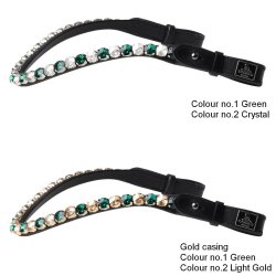SD Bespoke Browband. 2 optional colours of 10mm crystals.