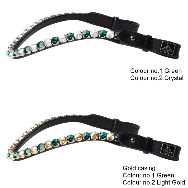 SD Bespoke Browband. 2 optional colours of 10mm crystals.