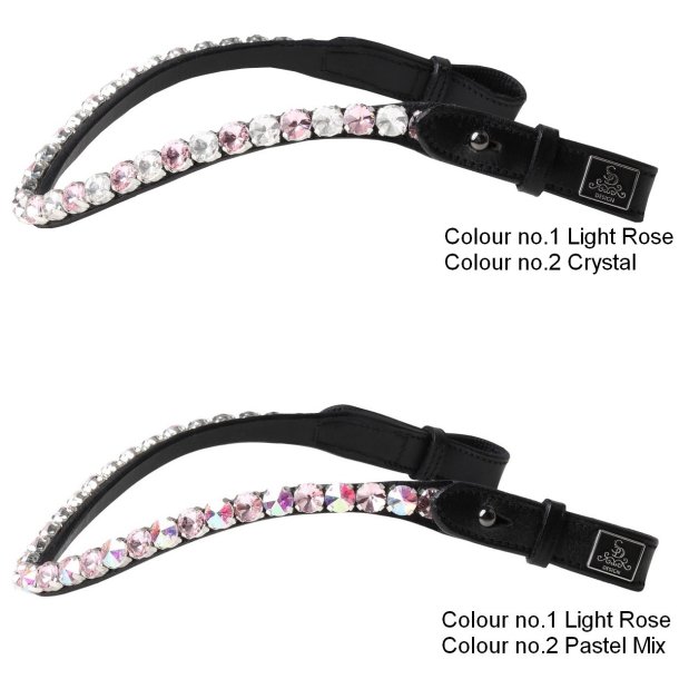 SD Bespoke Browband. 2 optional colours of 10mm crystals.