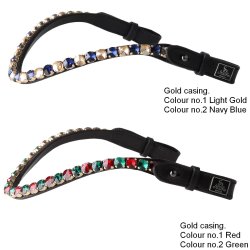 SD Bespoke Browband. 2 optional colours of 10mm crystals.
