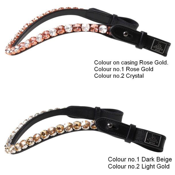 SD Bespoke Browband. 2 optional colours of 10mm crystals.
