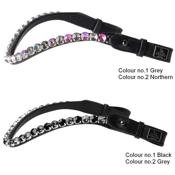SD Bespoke Browband. 2 optional colours of 10mm crystals.