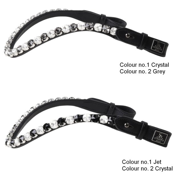 SD Bespoke Browband. 2 optional colours of 10mm crystals.
